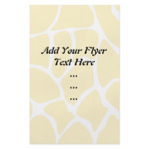 Giraffe Print Pattern in Cream Color. Flyer Design