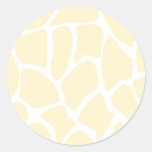 Giraffe Print Pattern in Cream Color. Sticker