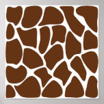 Giraffe Print Pattern in Dark Brown.
