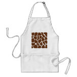 Giraffe Print Pattern in Dark Brown. Aprons
