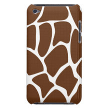 Giraffe Print Pattern in Dark Brown. iPod Touch Covers