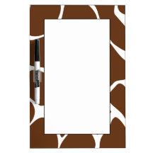 Giraffe Print Pattern in Dark Brown. Dry Erase Boards