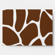 Giraffe Print Pattern in Dark Brown. Envelopes