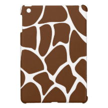 Giraffe Print Pattern in Dark Brown. iPad Mini Cover