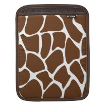 Giraffe Print Pattern in Dark Brown. Ipad Sleeves