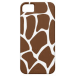 Giraffe Print Pattern in Dark Brown. iPhone 5 Case