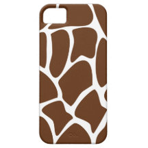 Giraffe Print Pattern in Dark Brown. iPhone 5 Case