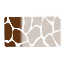 Giraffe Print Pattern in Dark Brown. Custom Shipping Labels