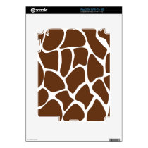 Giraffe Print Pattern in Dark Brown. Skins For Ipad 2