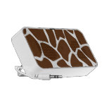 Giraffe Print Pattern in Dark Brown. Travelling Speakers