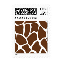 Giraffe Print Pattern in Dark Brown. Stamp