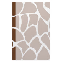 Giraffe Print Pattern in Dark Brown. Personalized Stationery
