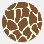 Giraffe Print Pattern in Dark Brown. Stickers