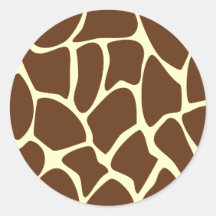 Giraffe Print Pattern in Dark Brown. Stickers