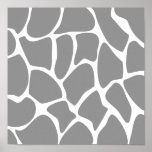 Giraffe Print Pattern in Gray.