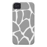 Giraffe Print Pattern in Gray. Case-Mate iPhone 4 Case