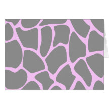 Giraffe Print Pattern in Gray. Greeting Card