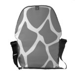 Giraffe Print Pattern in Gray. Messenger Bags