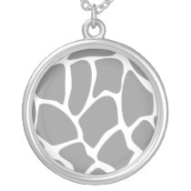 Giraffe Print Pattern in Gray. Jewelry