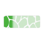 Giraffe Print Pattern in Jungle Green. Return Address Label
