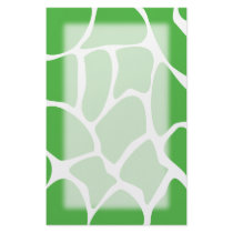 Giraffe Print Pattern in Jungle Green. Personalized Stationery