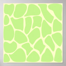 Giraffe Print Pattern in Light Lime Green.