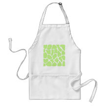 Giraffe Print Pattern in Light Lime Green. Aprons
