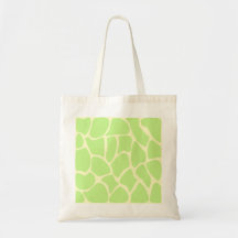 Giraffe Print Pattern in Light Lime Green. Bag