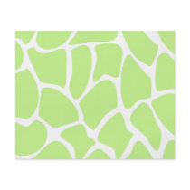 Giraffe Print Pattern in Light Lime Green. Custom Flyer