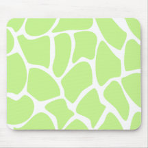 Giraffe Print Pattern in Light Lime Green. Mouse Pad