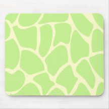 Giraffe Print Pattern in Light Lime Green. Mouse Pad