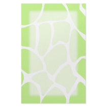 Giraffe Print Pattern in Light Lime Green. Personalized Stationery
