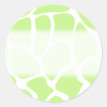 Giraffe Print Pattern in Light Lime Green. Stickers