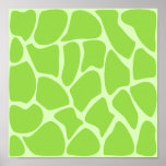 Giraffe Print Pattern in Lime Green.