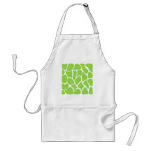 Giraffe Print Pattern in Lime Green. Apron