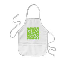 Giraffe Print Pattern in Lime Green. Aprons