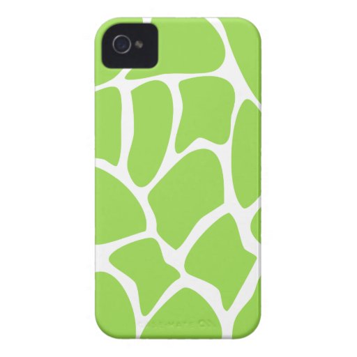 Giraffe Print Pattern in Lime Green. Case-Mate iPhone 4 Cases