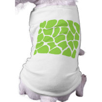Giraffe Print Pattern in Lime Green. Doggie Tshirt