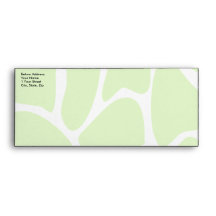 Giraffe Print Pattern in Lime Green. Envelopes