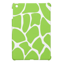Giraffe Print Pattern in Lime Green. Cover For The iPad Mini
