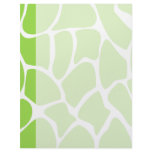 Giraffe Print Pattern in Lime Green. Letterhead Template