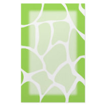 Giraffe Print Pattern in Lime Green. Custom Stationery