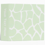 Giraffe Print Pattern in Mint Green. Binders