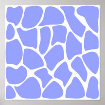 Giraffe Print Pattern in Sky Blue.