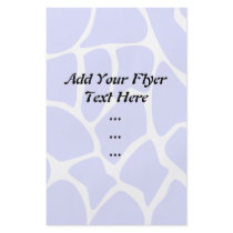 Giraffe Print Pattern in Sky Blue. Full Color Flyer