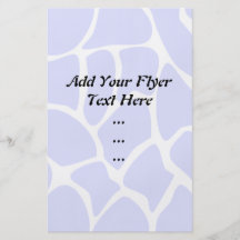 Giraffe Print Pattern in Sky Blue. Full Color Flyer