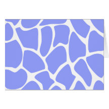 Giraffe Print Pattern in Sky Blue. Greeting Cards