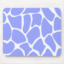 Giraffe Print Pattern in Sky Blue. Mouse Pad