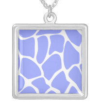 Giraffe Print Pattern in Sky Blue. Pendants