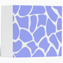 Giraffe Print Pattern in Sky Blue. Vinyl Binders